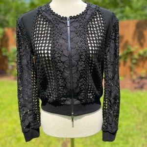 Diane Von Furstenberg Jesica Floral Lace Evening Jacket size Small